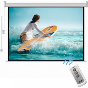 HTPNEO 150 Inch Electronic Projector Screen With Remote