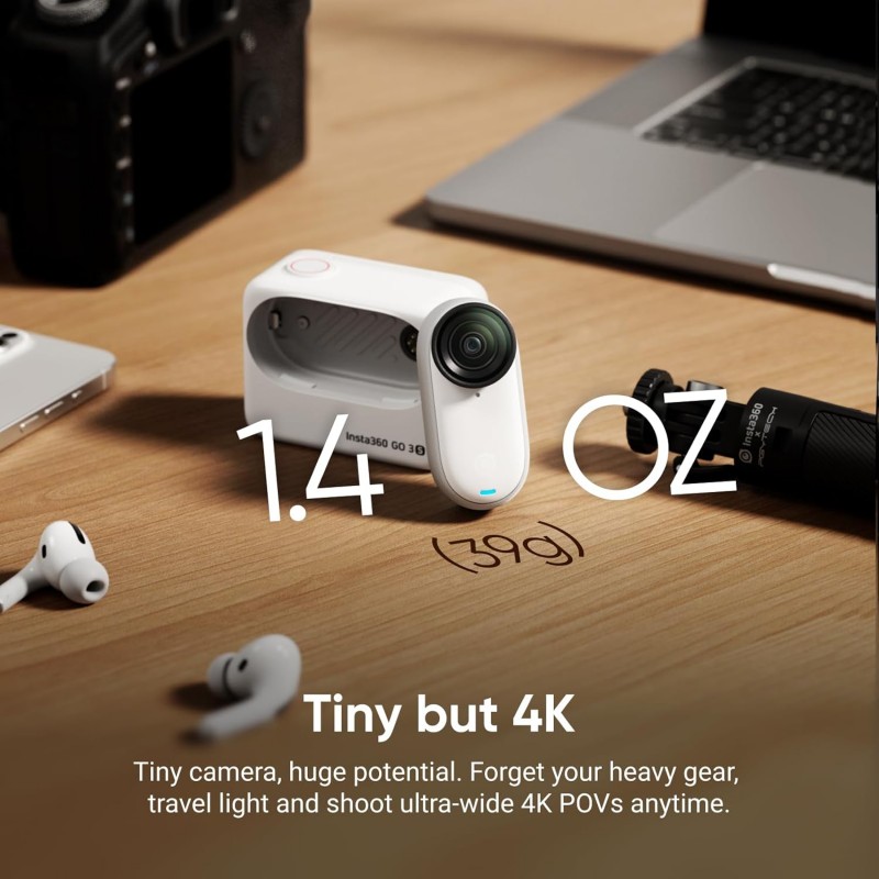 Insta360 GO 3S Standard Combo | 128 GB 4K Tiny Portable Vlogging