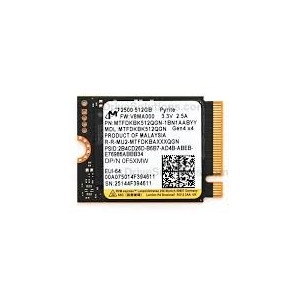 512GB Micron 2500 M.2 2230 NVMe PCIe Gen 4X4 Internal SSD