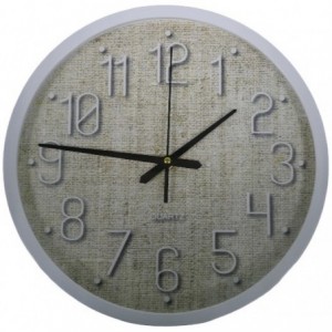 Casey Analog 30cm Round Face White with Black Quartz Wall Clock