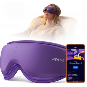 RENPHO x Headspace Eyeris Zen Meditation Eye Massager with Heat- Portable- Ultra-Quiet | Purple