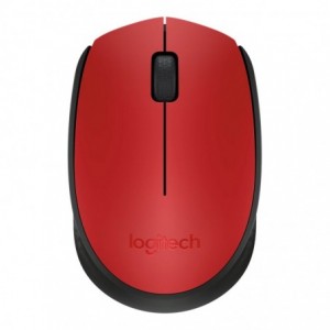 Logitech M171 Wireless Mouse - Red &amp; Black (910-004641)