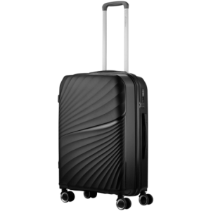 Travelwize Quartz PP 66cm 4-Wheels Spinner Luggage Black