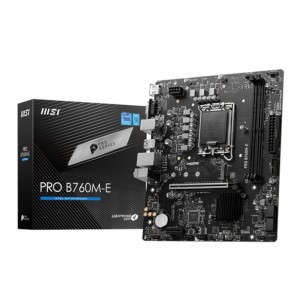 MSI PRO B760M-E Motherboard- Micro-ATX - Supports- LGA 1700 - DDR5