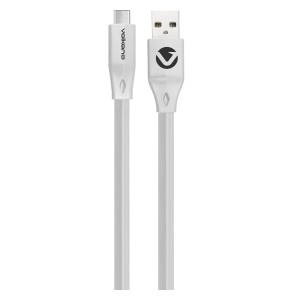 Volkano Slim Series Flat PVC Type-C Cable 1.2m - White