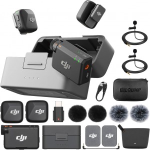 DJI Mic Mini (2 TX + 1 RX + Charging Case) Wireless Lavalier Mic | Essentials Combo