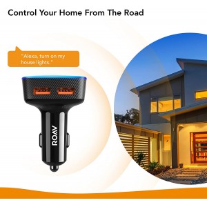 ANKERRoav Viva 2 Port USB Charger with Alexa Voice Activated Navigation (Compatible with Android and iOS Smart Devices)