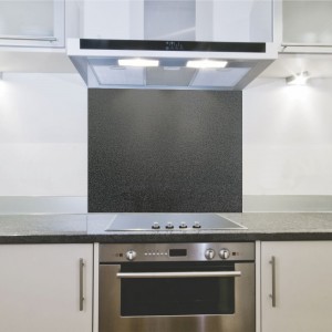 Splashback 598x650x4mm Hob  Metallic Black