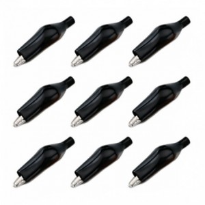 35mm CROCODILE CLIP BLACK REWIREABLE - /BAG ZX0002-BLACK