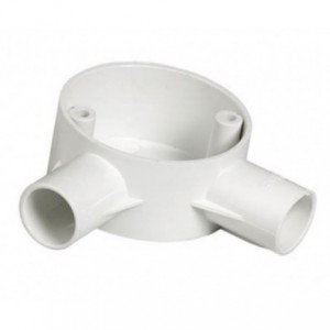 20mm ROUND PVC CONDUIT BOX 2W 45-DEG TYPE K0000088