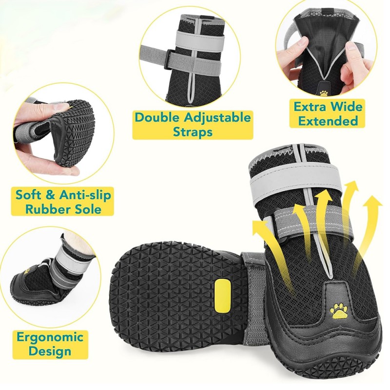 Dog Shoes for Large & Medium Dogs | Breathable- Non-Slip