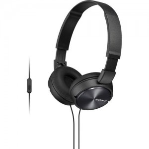 Sony MDR-ZX310AP Folding Aux Headphones with Mic - Black
