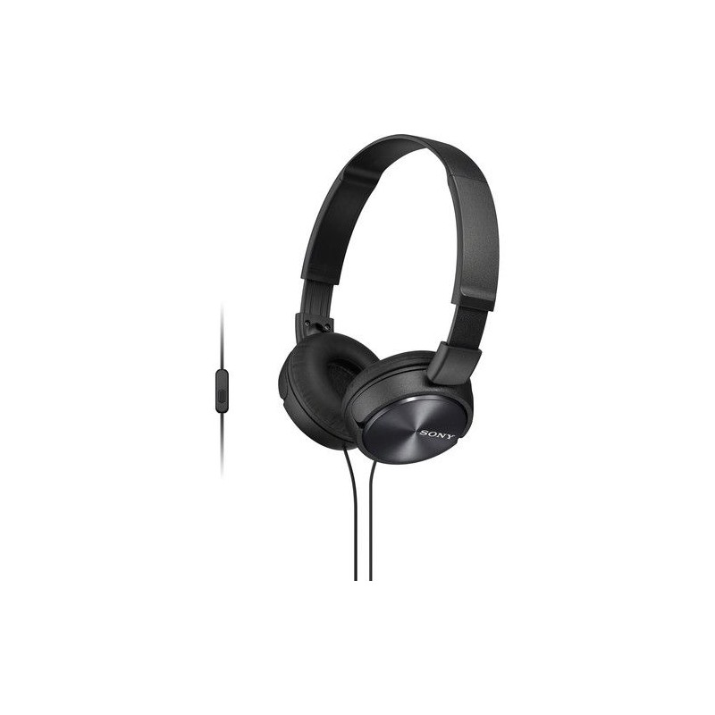 Sony MDR-ZX310AP Folding Aux Headphones with Mic - Black