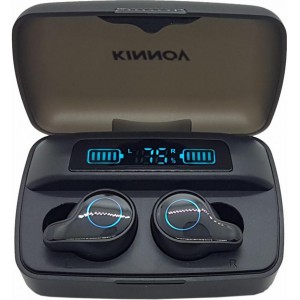 Kinnov TWS F9 Bluetooth Earphones with LED