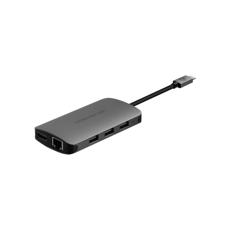 VolkanoX Core Multi series USB Type C  - HDMI + 3xUSB 3.0 + LAN + Card Reader + Audio + PD
