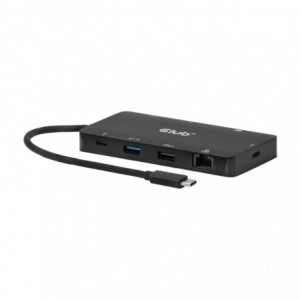 CLUB3D CSV-2552 USB TYPE-C 9-IN-1 Dual Display Port Replicator With 8K @30HZ HDMI And PD3.0 Max. 100W