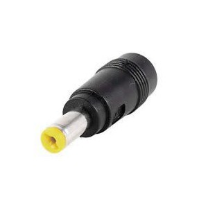 DC Adaptor  5.5x1.7mm M YEL to 5.5X2.1mm F - Black