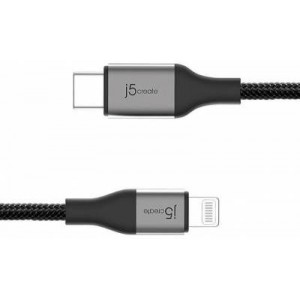 J5 create JLC15 USB-C to Lightning Cable - Black