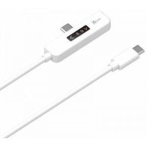 J5create JUCP15 USB-C 2.0 to USB-C Right Angle With OLED Dynamic Power Meter