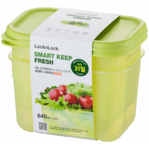 LocknLock FreshBlock rect 640ml 2pce