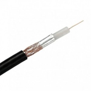 75 OHM COAX CABLE SOLID 5mm BLACK - DEBULK COAX59M1