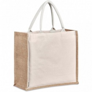 Okiyo Chinsai Maxi Jute &amp; Cotton Tote