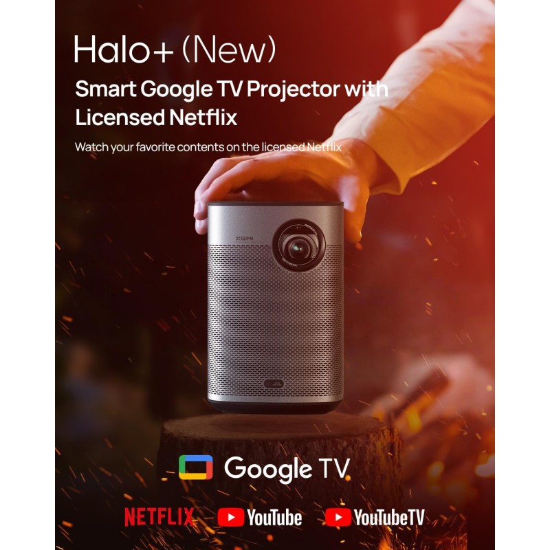 XGIMI Halo+ GTV Portable Projector with Google TV- Netflix- 700