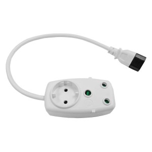 Multi Plug 1x10A 1x5A 0.5m IEC Cord