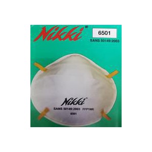 Casey Nikki 6501 FFP1 Disposal Mask With Aluminium Strip Bonded Nose Clip- 3 Layer Non-Woven Polyester Respirato