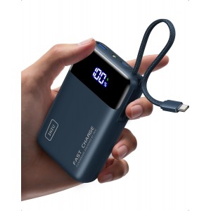INIU 20000mAh Power Bank | 45W PD Fast Charging with Built-in USB-C Cable