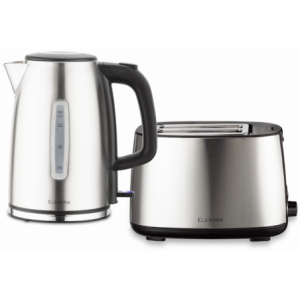 Elektra Kettle and Toaster Breakfast Set - Stainless Steel