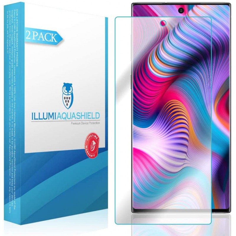 ILLUMI AquaShield (2-Pack) Screen Protector for Samsung Note 10 Plus + Full screen coverage (Case Friendly)
