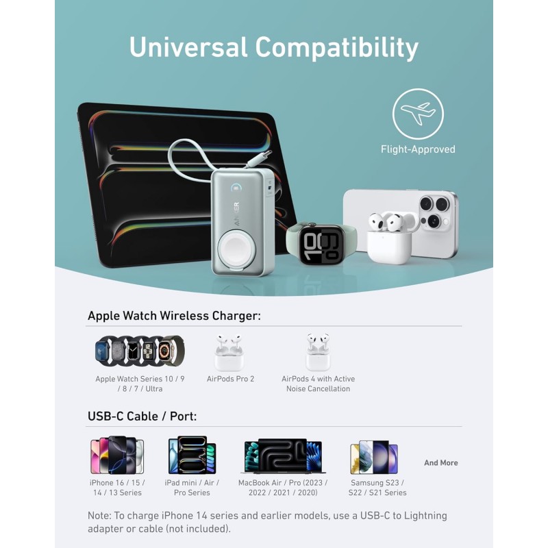 Anker MagGo Power Bank with Apple Watch Charger | 10000mAh- 35W