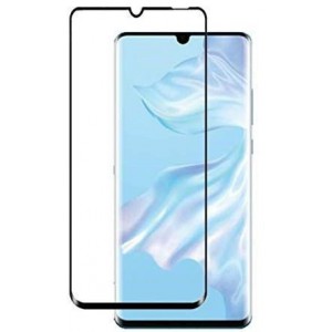 TUFF-LUV 6D Tempered Glass Curved 9H Full Screen protection for Huawei P30 Pro - Black