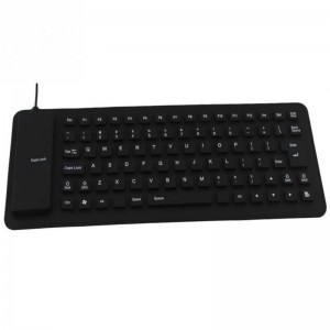 TUFF-LUV Flexible Roll-up Silicone USB QWERTY 85 keyboard - Black