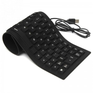 TUFF-LUV Flexible Roll-up Silicone USB QWERTY 85 keyboard - Black