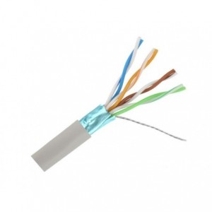 CAT5e FTP 8C ETHERNET SOLID CABLE SCREENED GREY - PER METER STP5ESGY