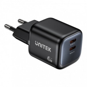 Unitek Zeno 45W Dual USB Type-C GaN Wall Charger (P1129A)