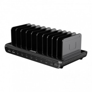 UNITEK P1230E uCharge 120W 10-Port USB Charging Station (8x Type-C- 2x Type-A)