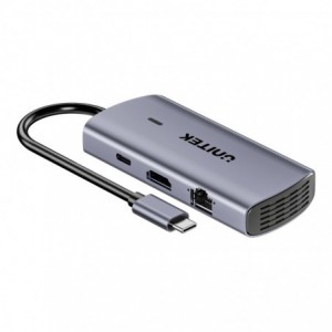 Unitek D1113C 6-in-1 USB-C Port Replicator - 4K HDMI- 100W PD- Gigabit LAN