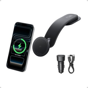 Anker Nano Magnetic Wireless Car Charger- 15W Qi2- 360° Adjustable | Black