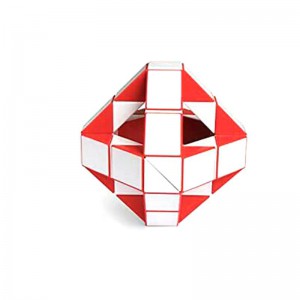 Magnetic Snake Cube (36pc) - Red & White