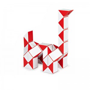 Magnetic Snake Cube (36pc) - Red & White