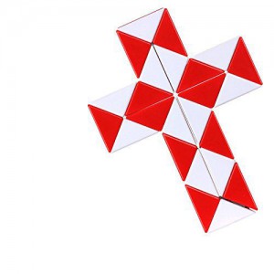 Magnetic Snake Cube (36pc) - Red & White