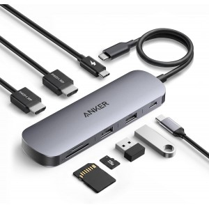Anker Nano 8-in-1 USB-C Docking Station Dual 4K@60Hz HDMI- 85W PD | 10Gbps USB
