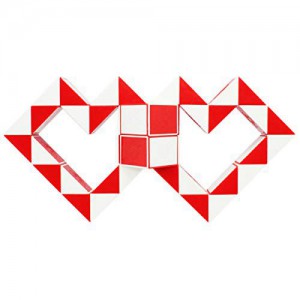 Magnetic Snake Cube (36pc) - Red & White