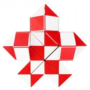 Magnetic Snake Cube (36pc) - Red & White