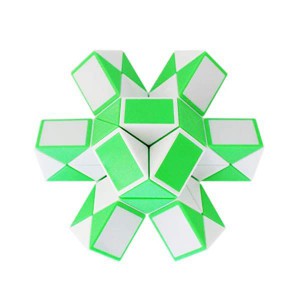 Magnetic Snake Cube (36pc) - Green & White