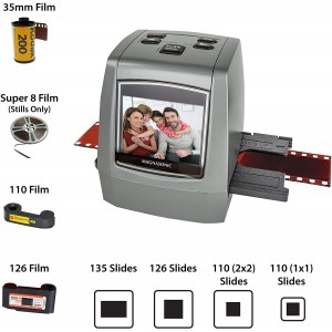 Magnasonic Film Scanner 22MP (convert 35mm/126KPK/110/Super 8 Films, slides, negatives into digital format)