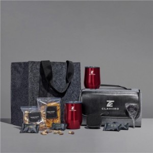 Yatta Lavishly Laden Gift Hamper with Dark Grey RPET Felt Bag
